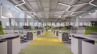 最专业的杭州惠普打印机维修站电话谁知道？